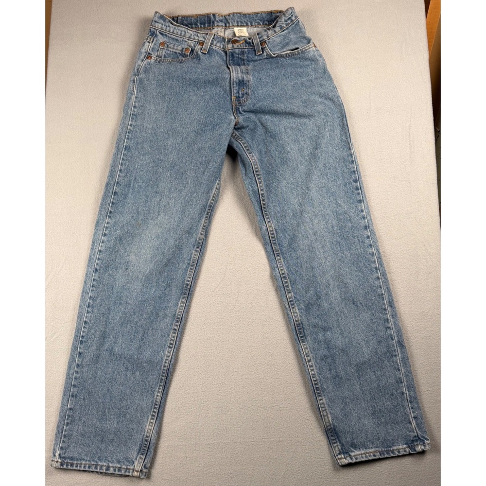 Vintage Levis 565 Loose Fit Wide Leg Jeans 30x32 Blue Denim Made in USA 90s Mens